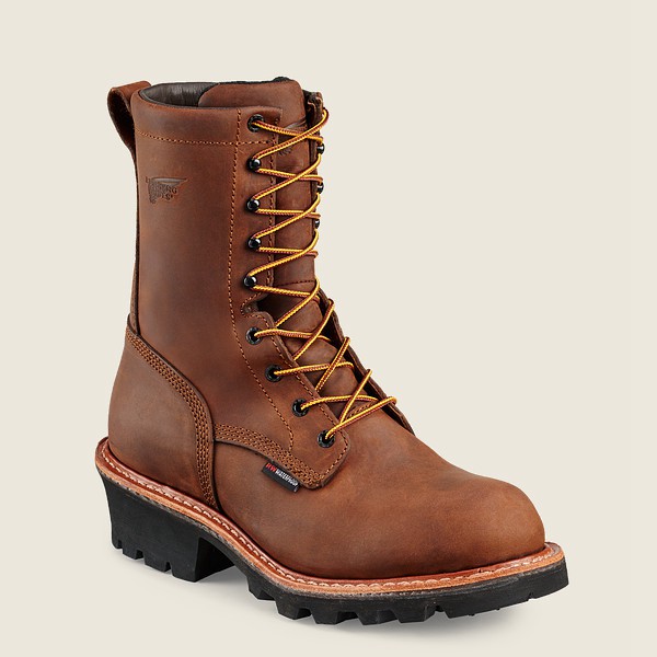 Bottes de Sécurité Red Wing - Loggermax - 9-Inch Waterproof Toe - Marron - Homme 168FDPAXQ